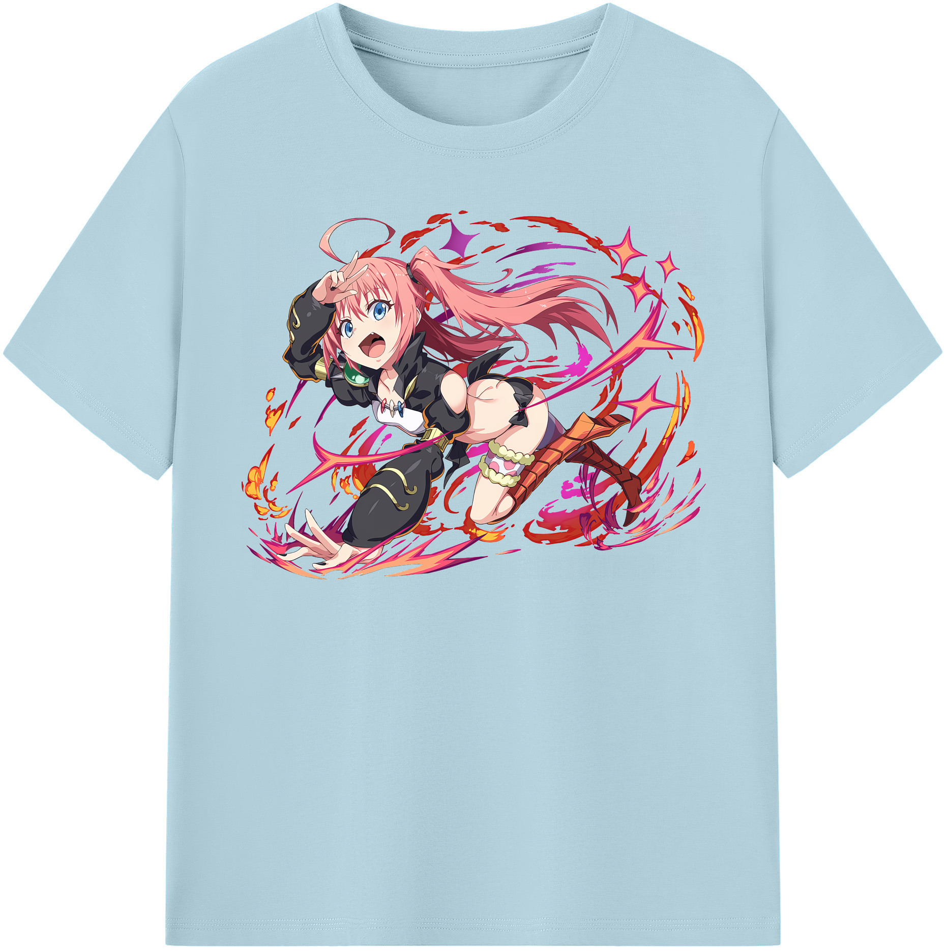（画像用） 転スラ Regarding Reincarnated to Slime 綿100％半袖Tシャツ（フロントプリント）